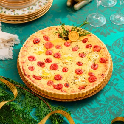 QUICHE DE CHÈVRE - serve até 10 pessoas