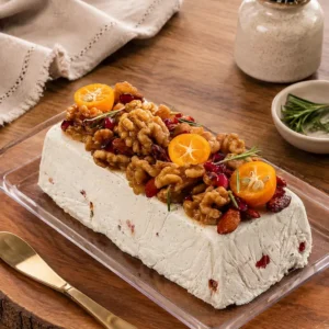 TERRINE DE GORGONZOLA COM CARAMELO DE NUTS - Serve 4 ou 10 pessooas